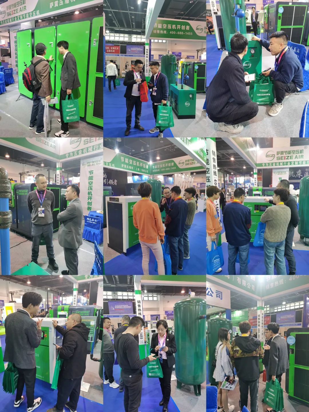 永康國際機(jī)械展，薩震節(jié)能空壓機(jī)燃爆全場.jpg